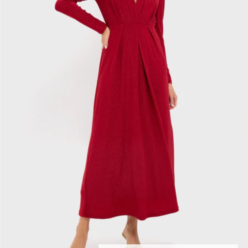 Tuckernuck Red Shimmer V-Neck Angelina Gown